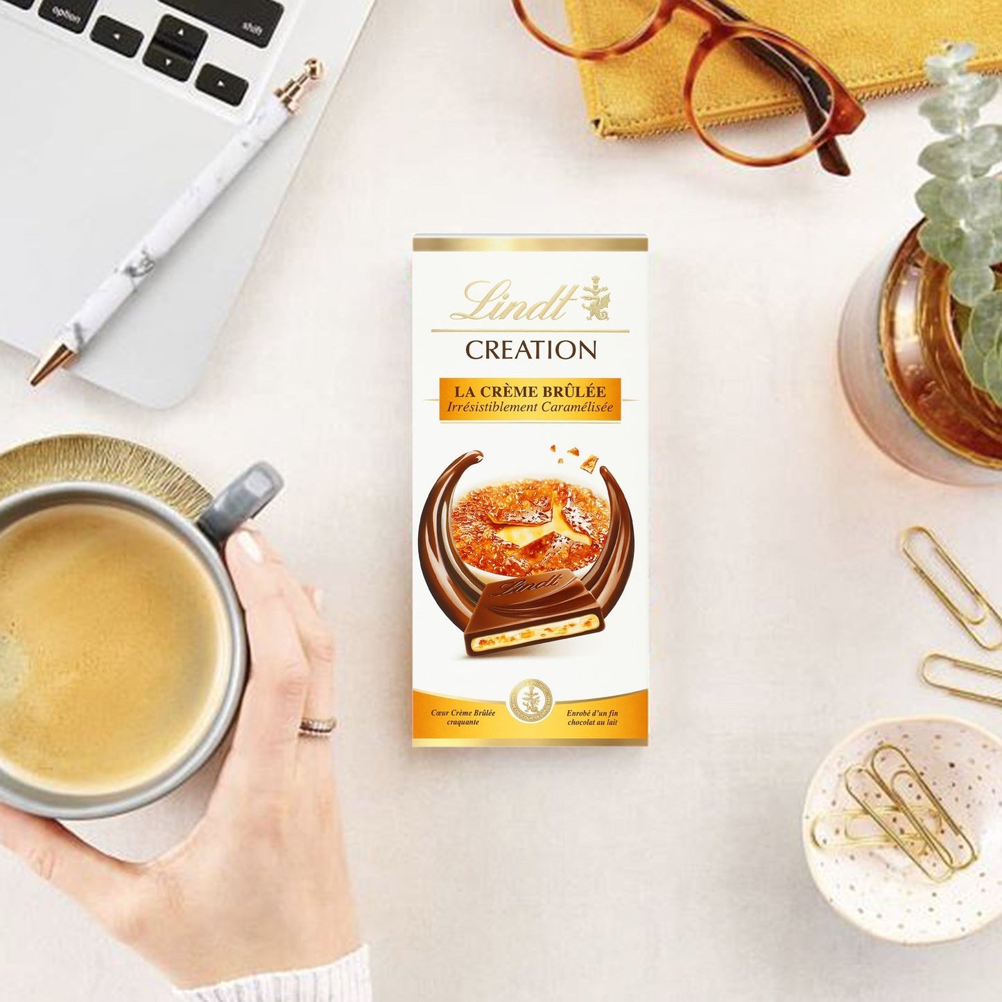 LINDT Crème Brûlée Creation Milchschokoladentafel