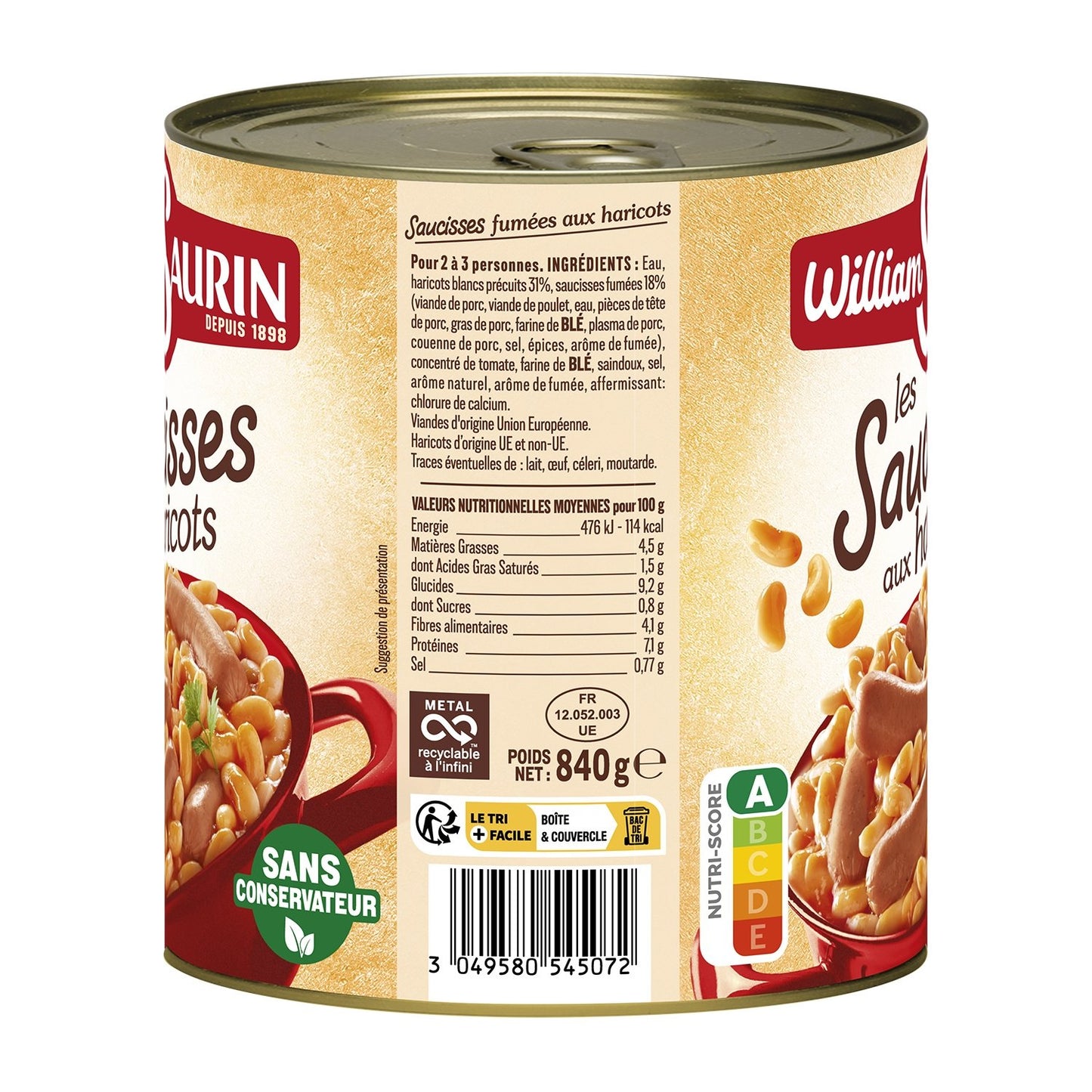 Family Dish Sausages with Beans WILLIAM SAURIN