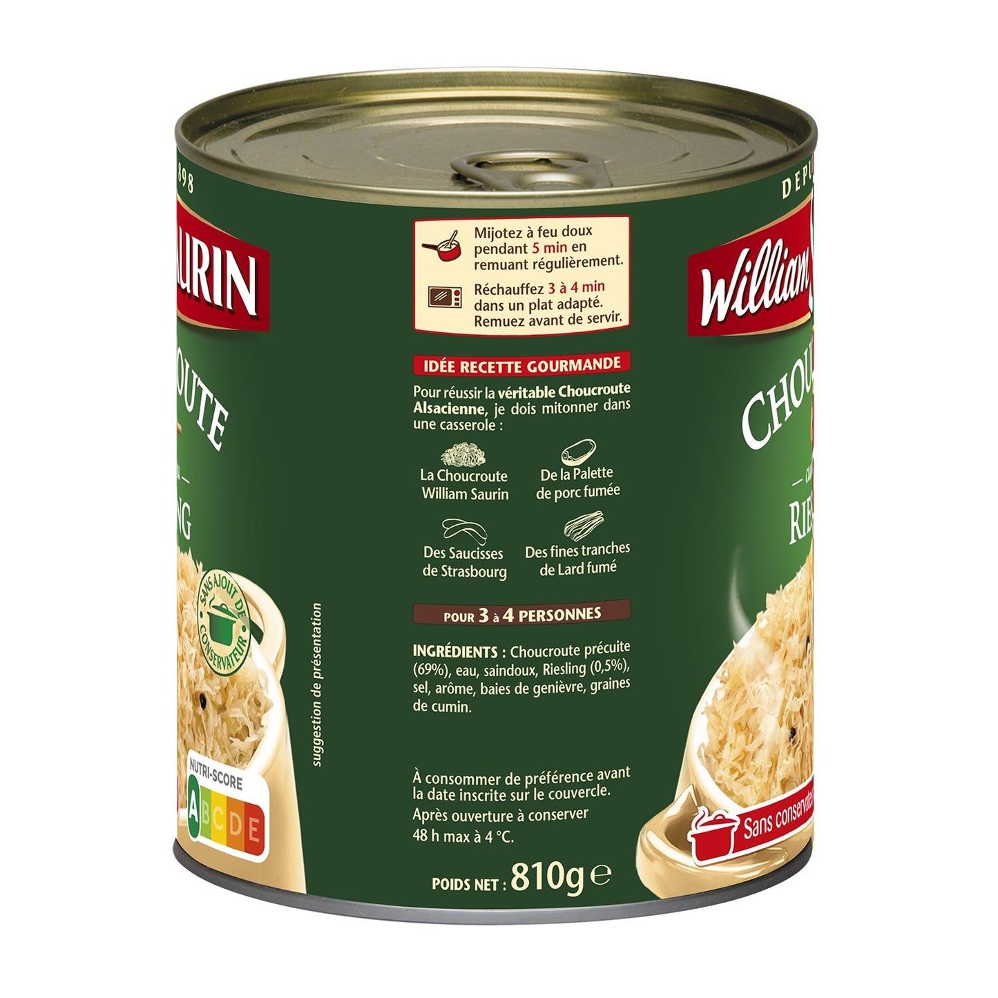 Family Dish Sauerkraut with Riesling WILLIAM SAURIN