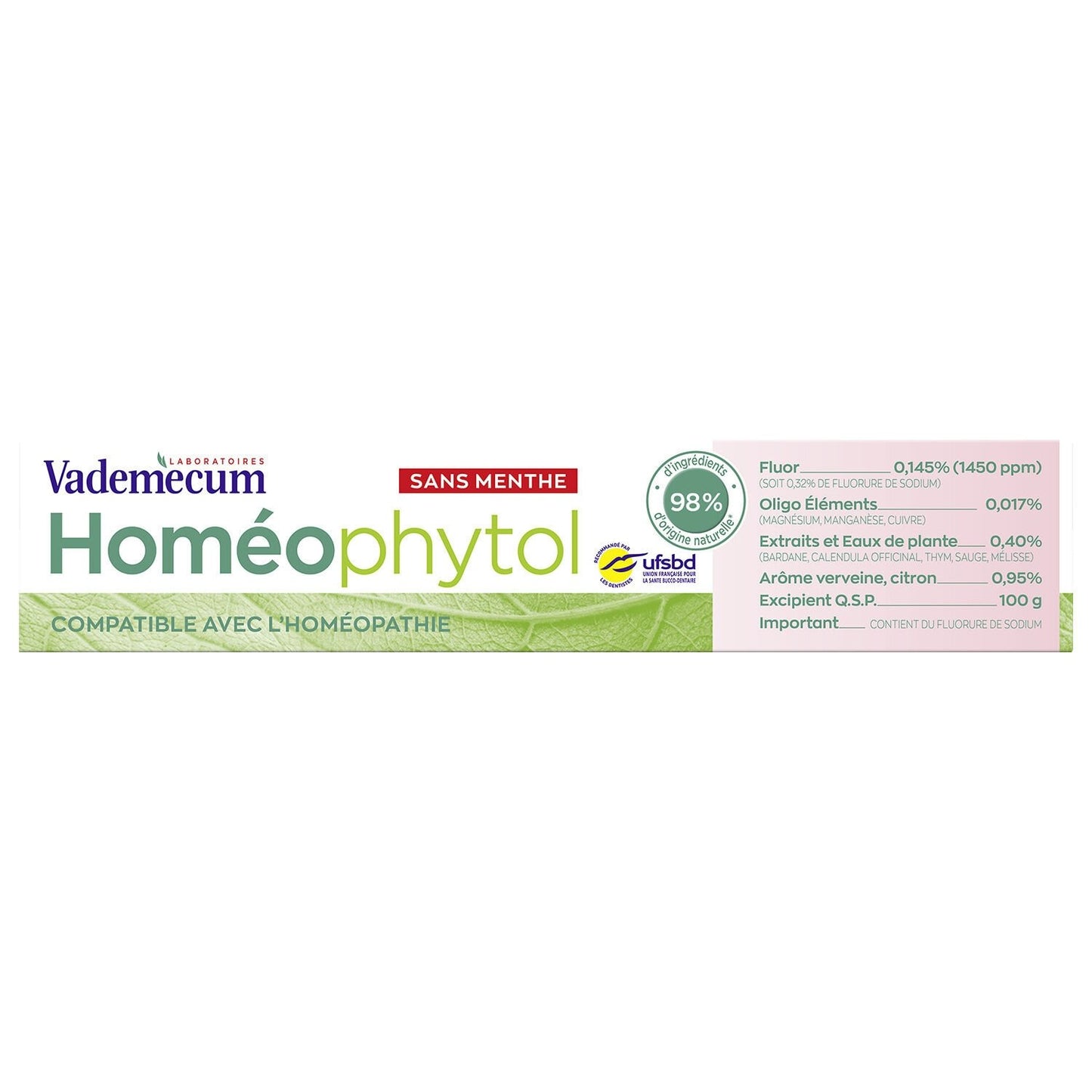 VADEMECUM Lemon Mint Free Toothpaste
