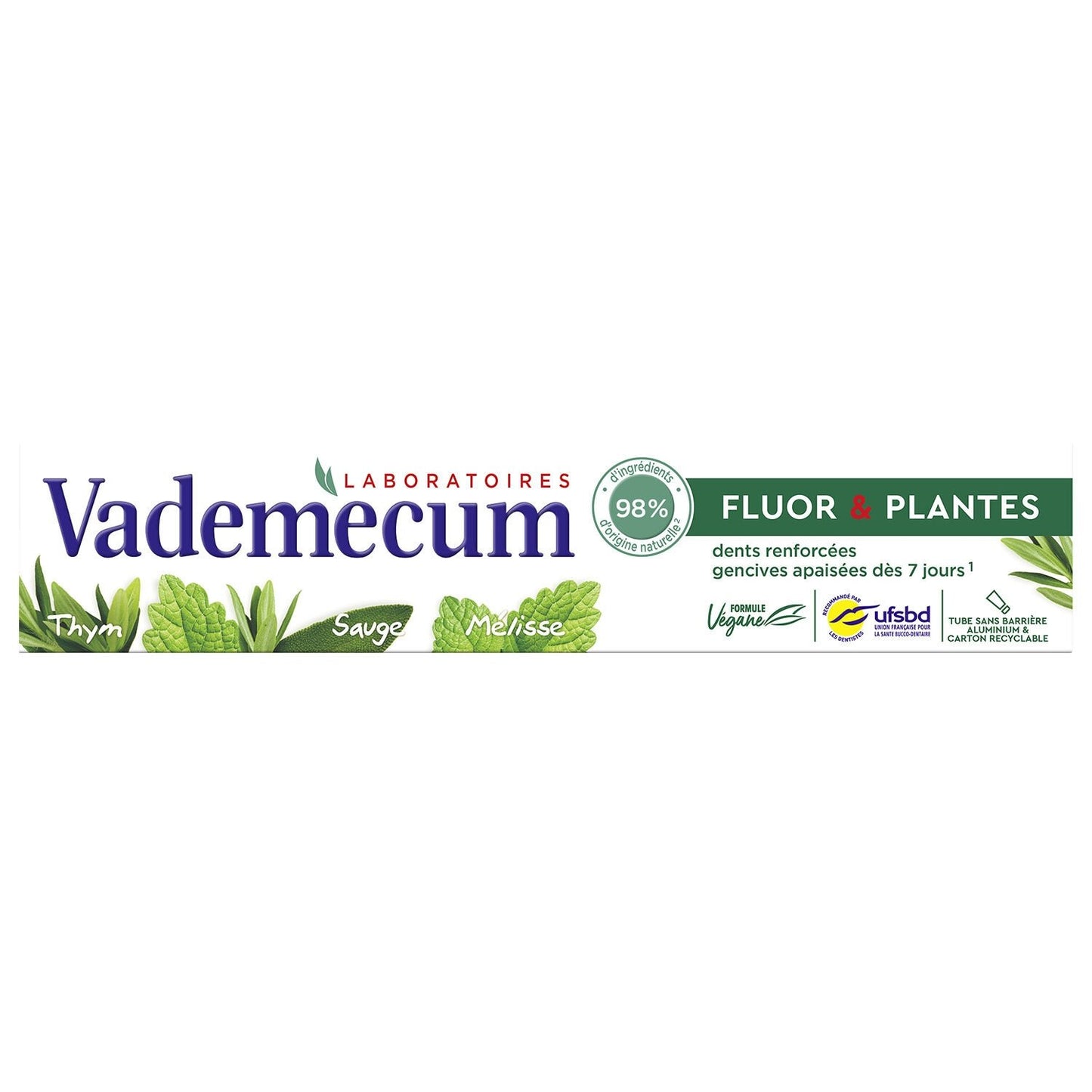 VADEMECUM Fluoride & Plant Toothpaste