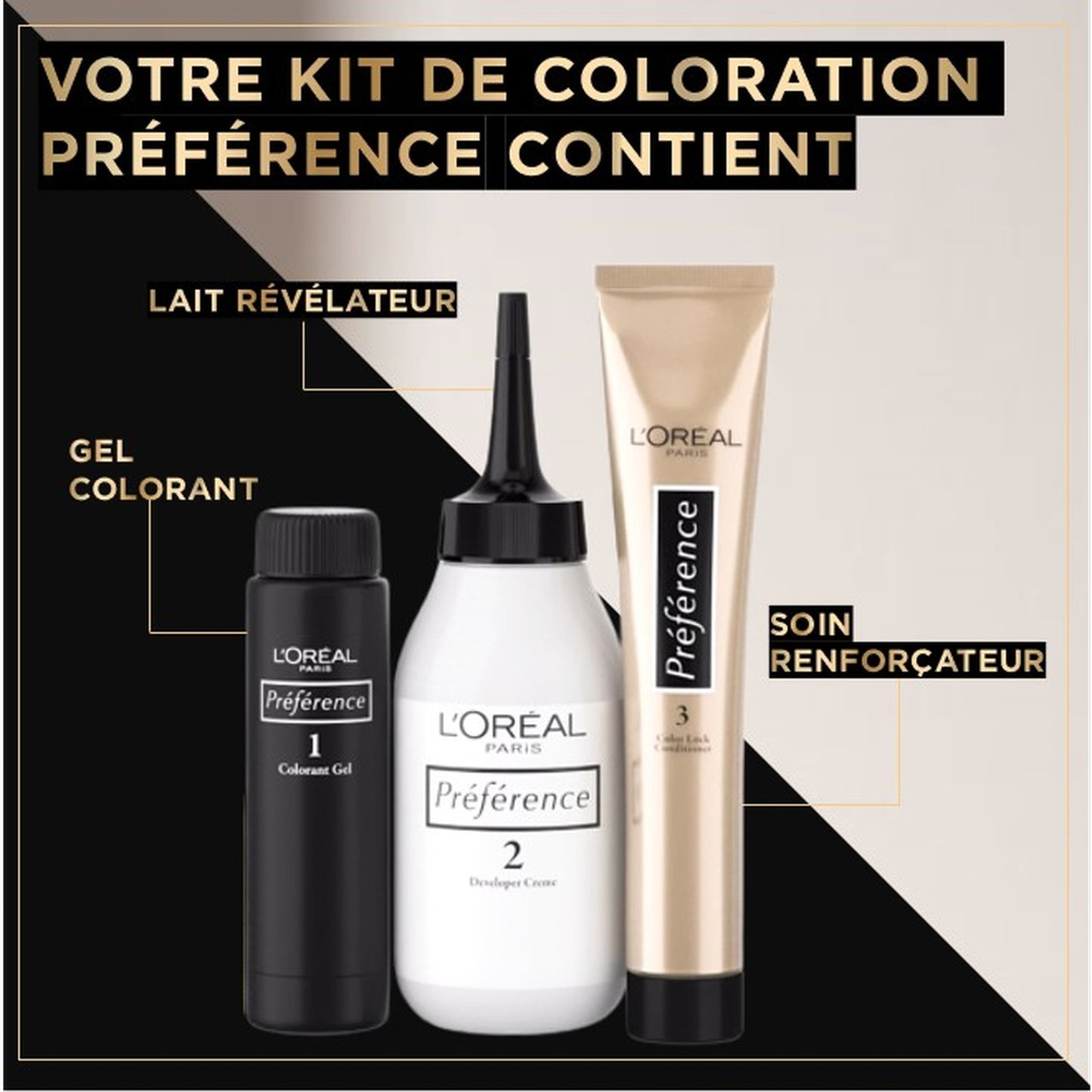 Coloration Permanente 7. 3 Floride Blond Doré Brillance Haute Intensité Préférence L'OREAL PARIS