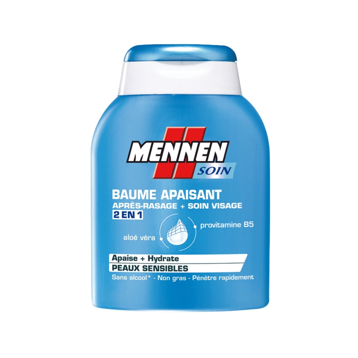 Baume Après-Rasage Apaisant 2en1 Aloe Vera MENNEN le flacon de 100mL