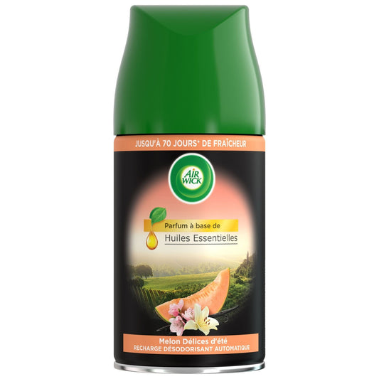 Recharge Diffuseur Désodorisant Automatique Freshmatic Huiles Essentielles Délices d'Eté Melon AIRWICK