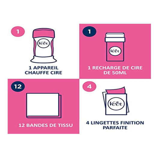 Cire Chaude Corps Beurre de Karité Epilation Longue Durée Easy Wax VEET