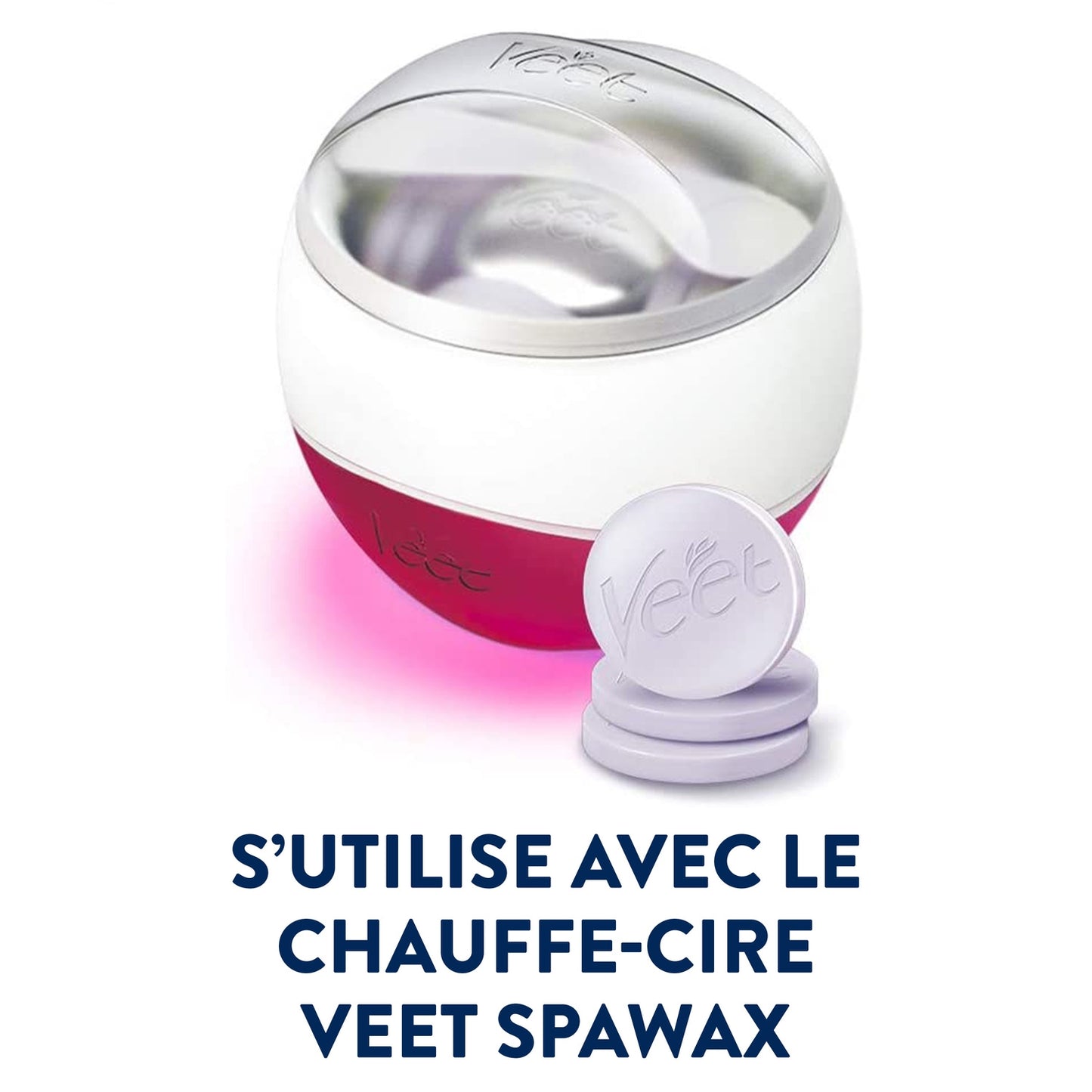 VEET Spawax Heißes Körperwachs mit süßer Feige und lila Lilie, streifenfrei