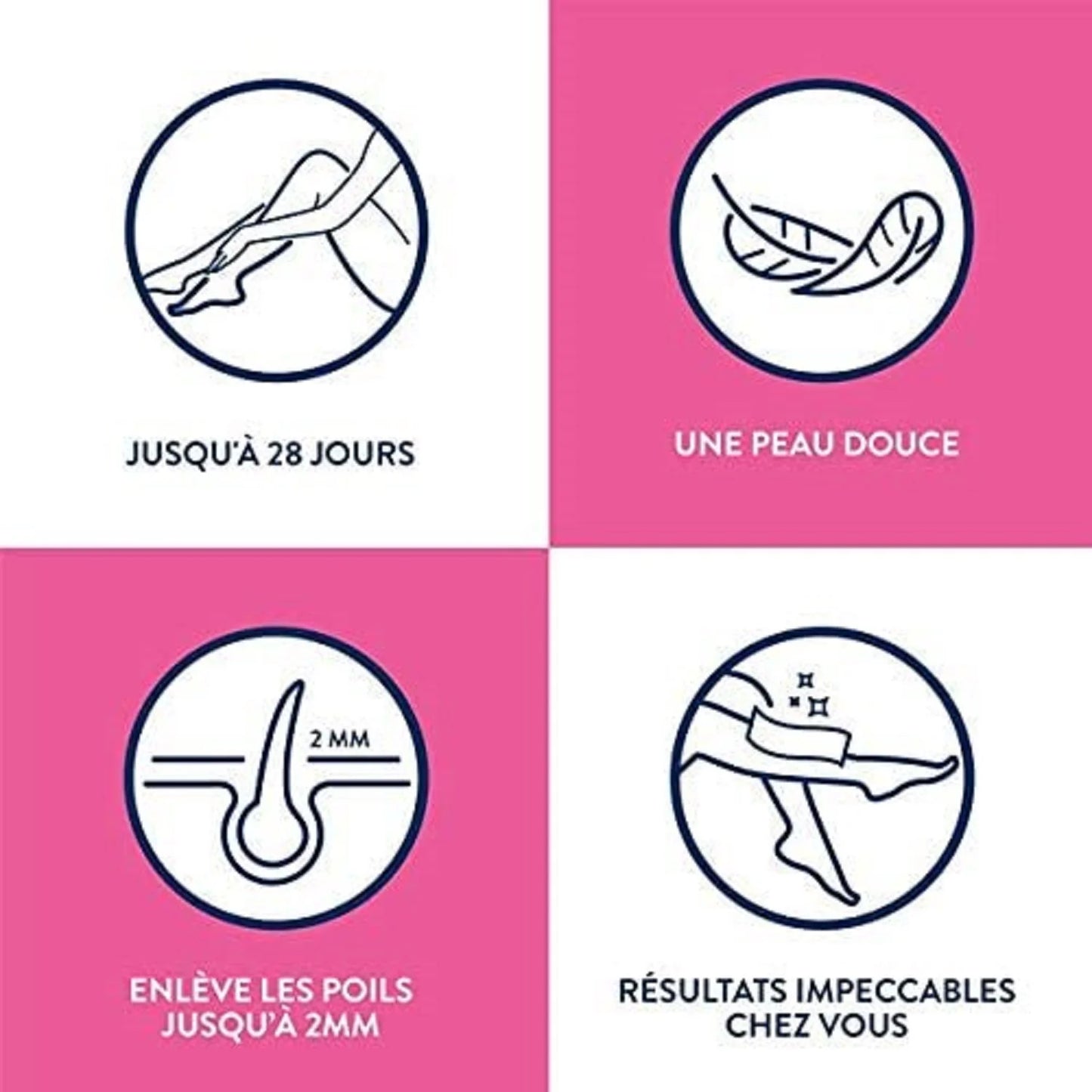 VEET Spawax Heißes Körperwachs mit süßer Feige und lila Lilie, streifenfrei