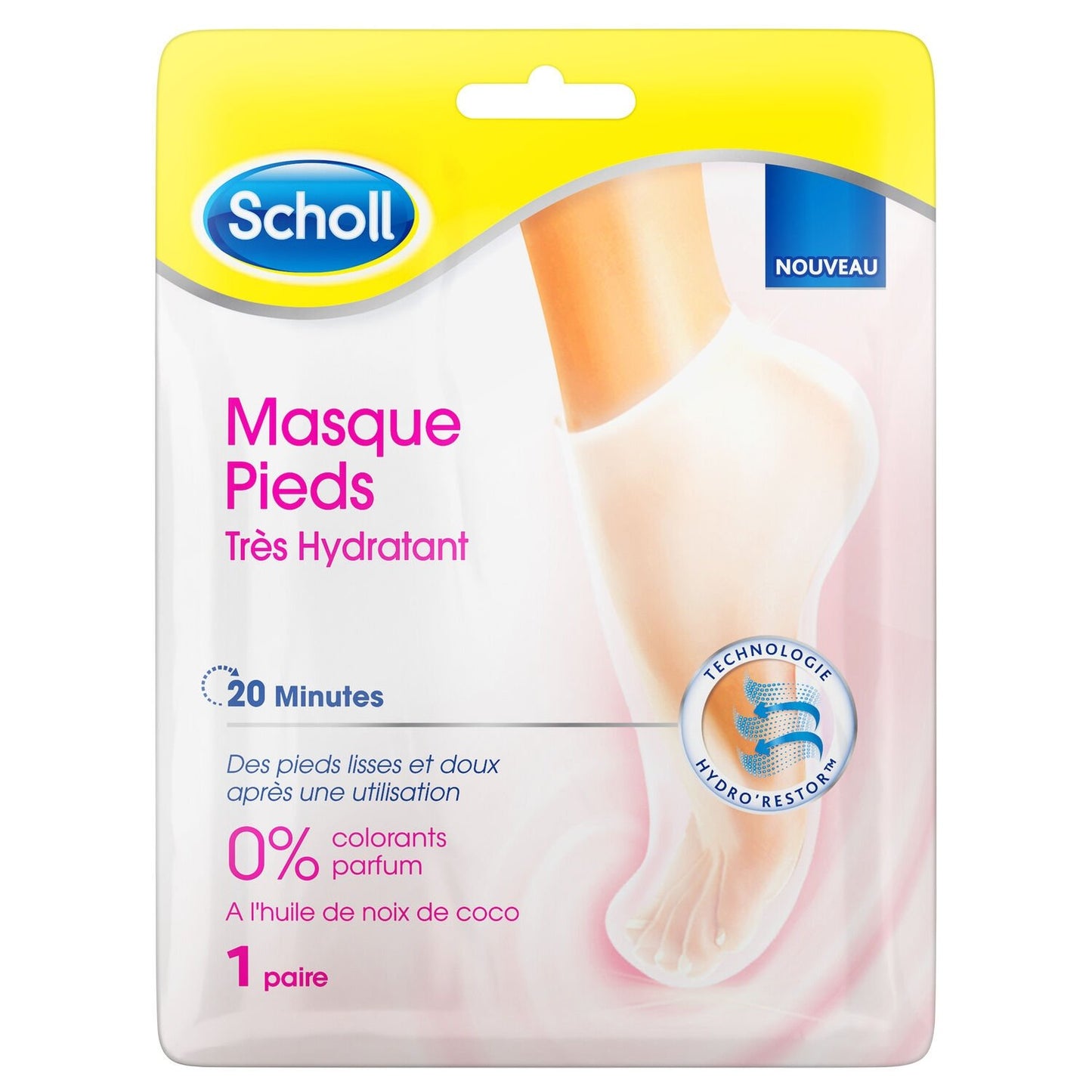 SCHOLL Coconut Oil Moisturizing Foot Mask 0% Colorings
