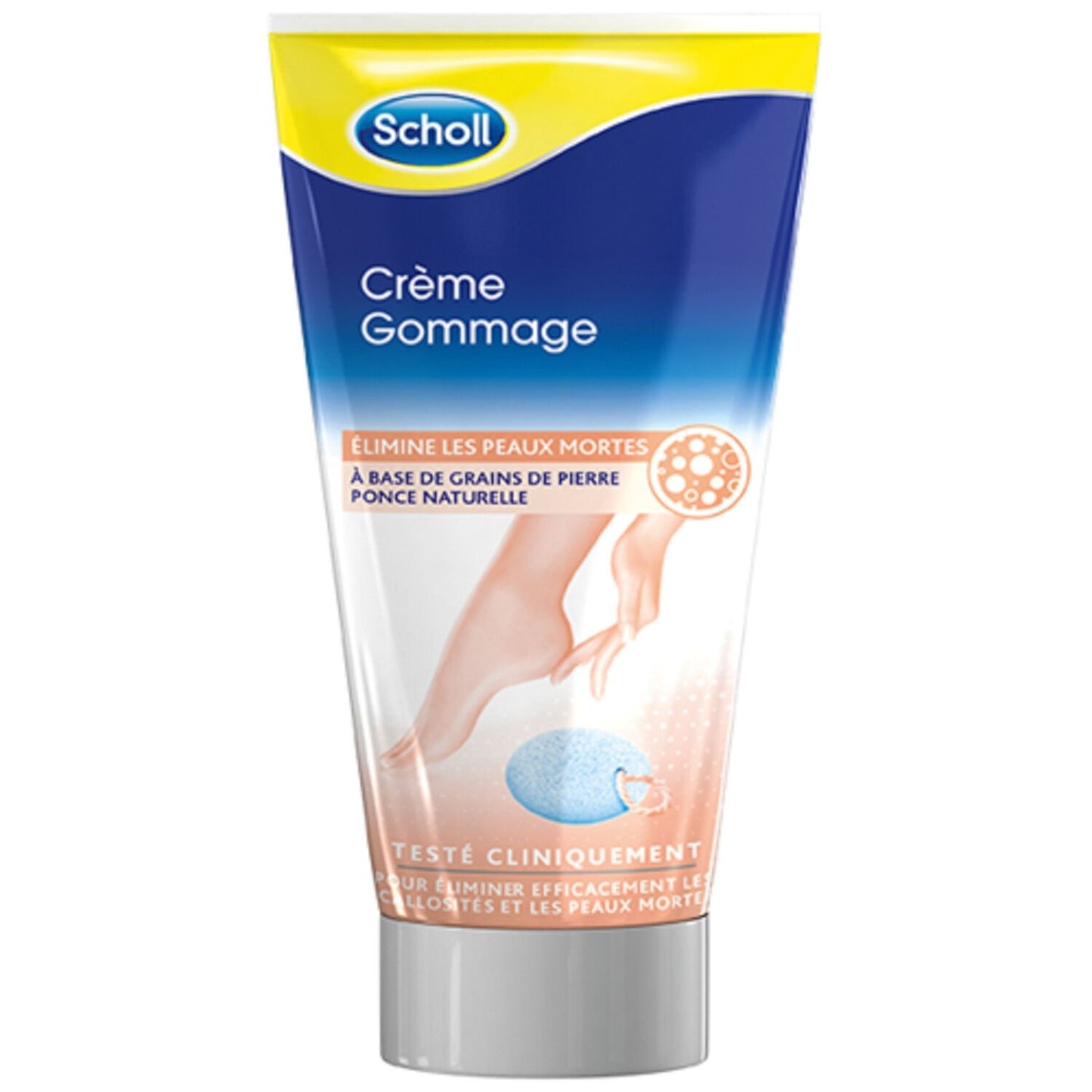 Crème Pieds Gommage Elimine les Peaux Mortes SCHOLL le tube de 75 mL