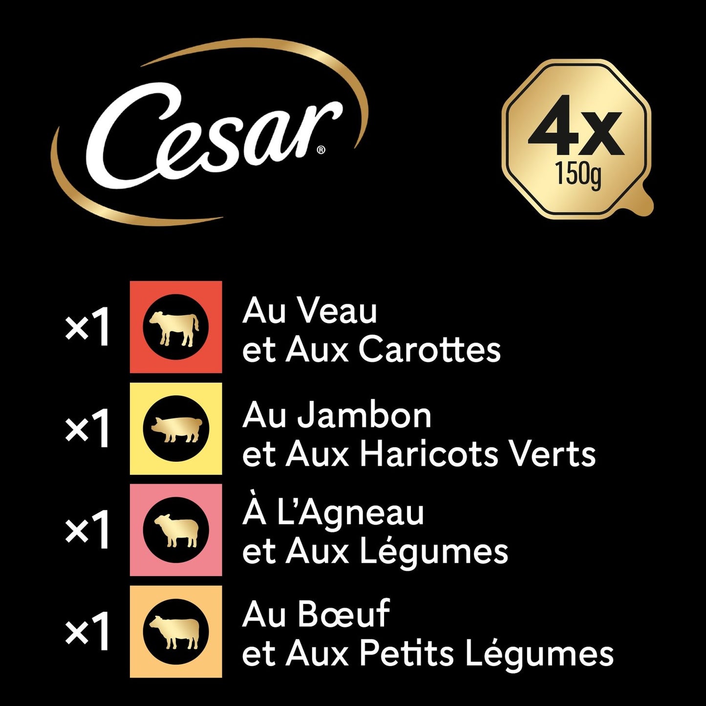 CESAR Adult Dog Food with Veal, Ham, Lamb & Beef