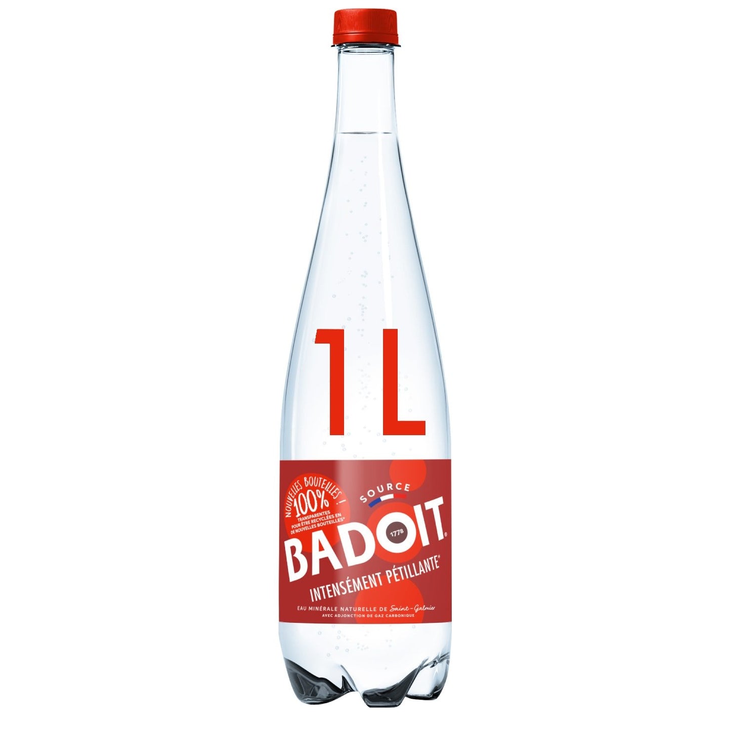 Eau Minérale Naturelle Gazeuse Finement Pétillante BADOIT