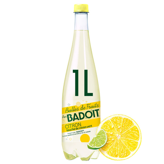 BADOIT Lemon Lime Flavored Sparkling Water Fruit Bubbles