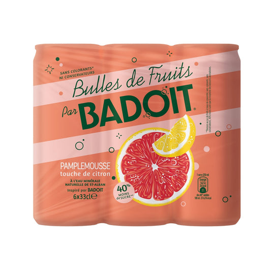 BADOIT Grapefruit Flavored Sparkling Water with a Touch of Lemon