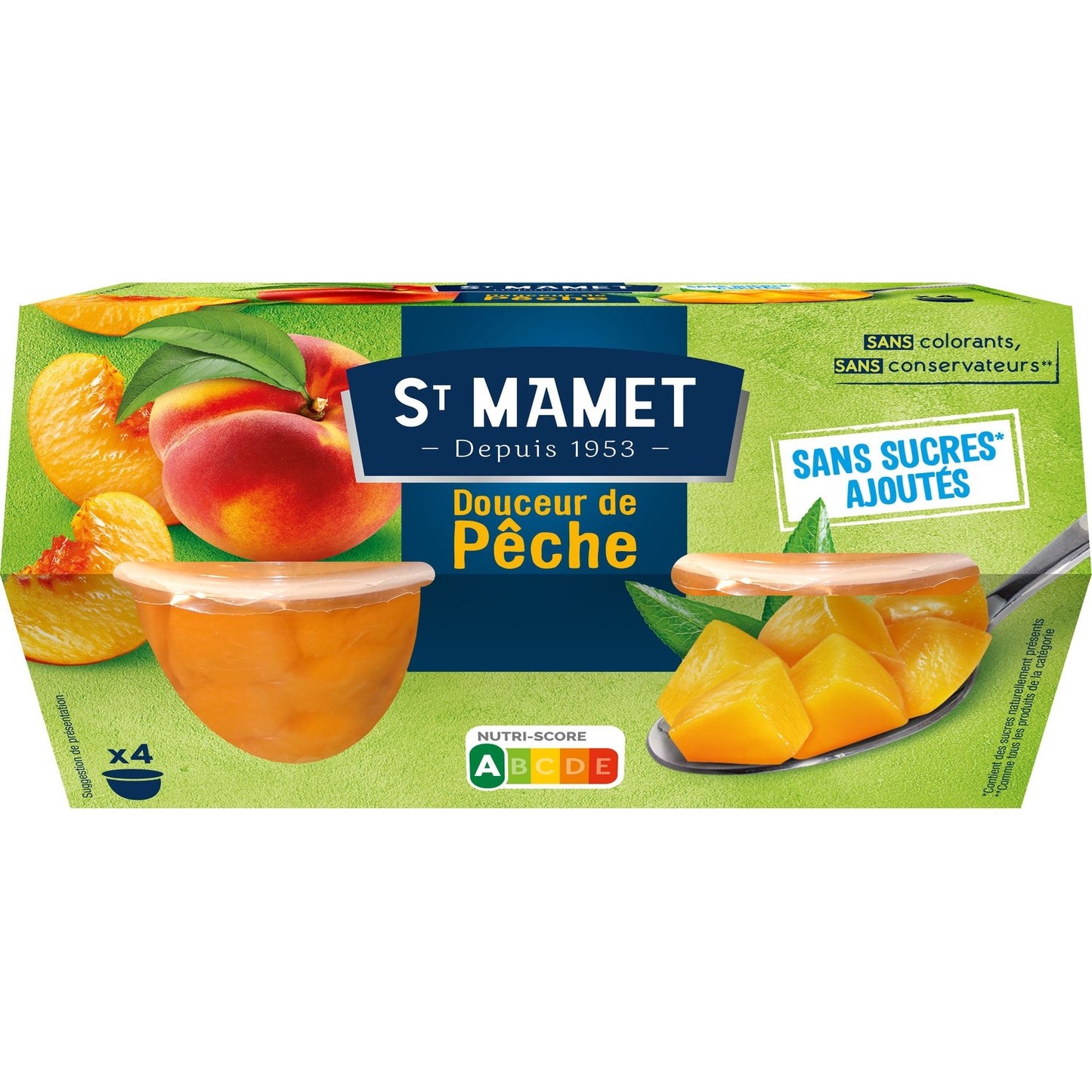 Fruits au Sirop Pêche Sans Sucres Ajoutés ST MAMET