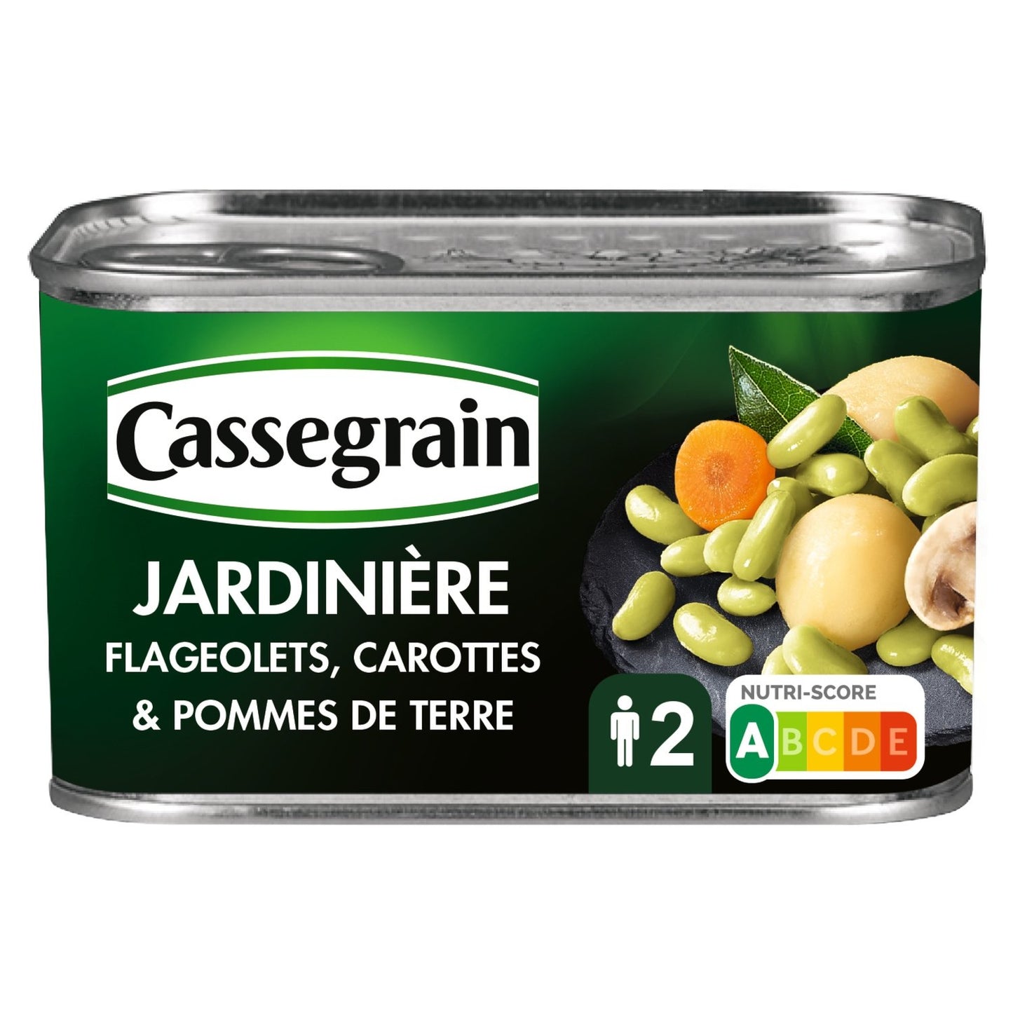 Jardinière de Flageolets, Carottes et Pommes de Terre CASSEGRAIN la boîte de 265g