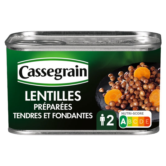 CASSEGRAIN Tender and Melting Prepared Lentils