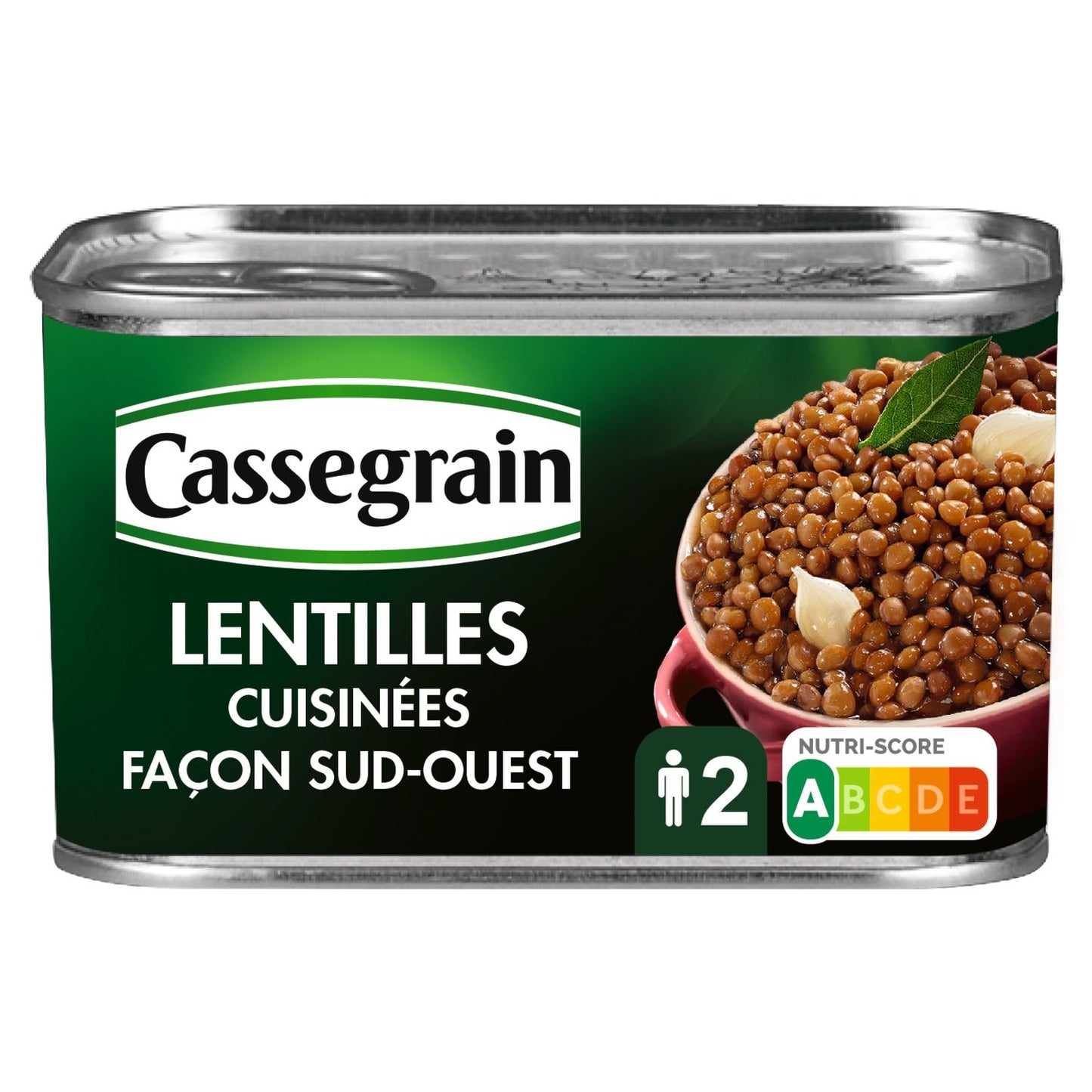 Lentilles Cuisinées Façon Sud-Ouest CASSEGRAIN la boîte de 410g