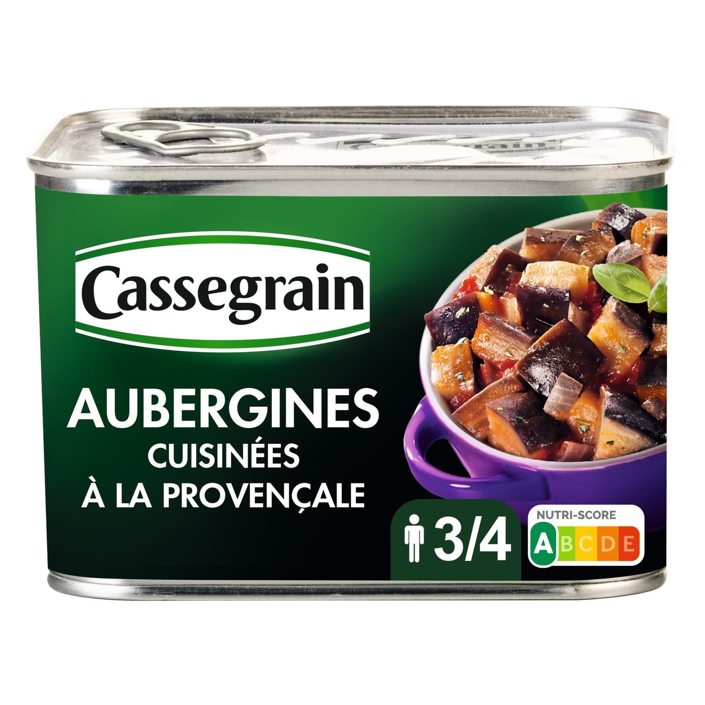Aubergines Cuisinées à la Provençale CASSEGRAIN la boîte de 660g