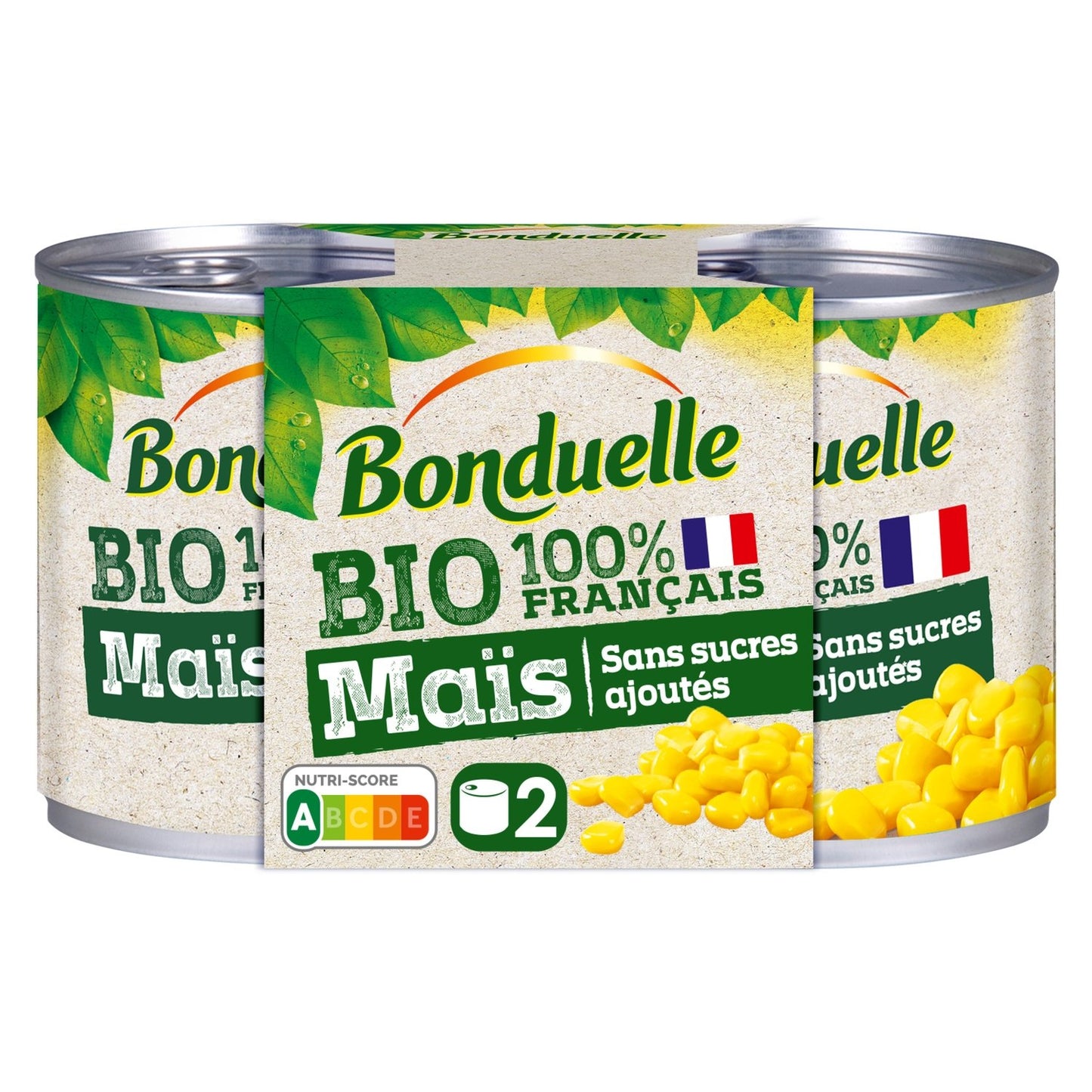 Mais Bio BONDUELLE les 2 boites de 140g