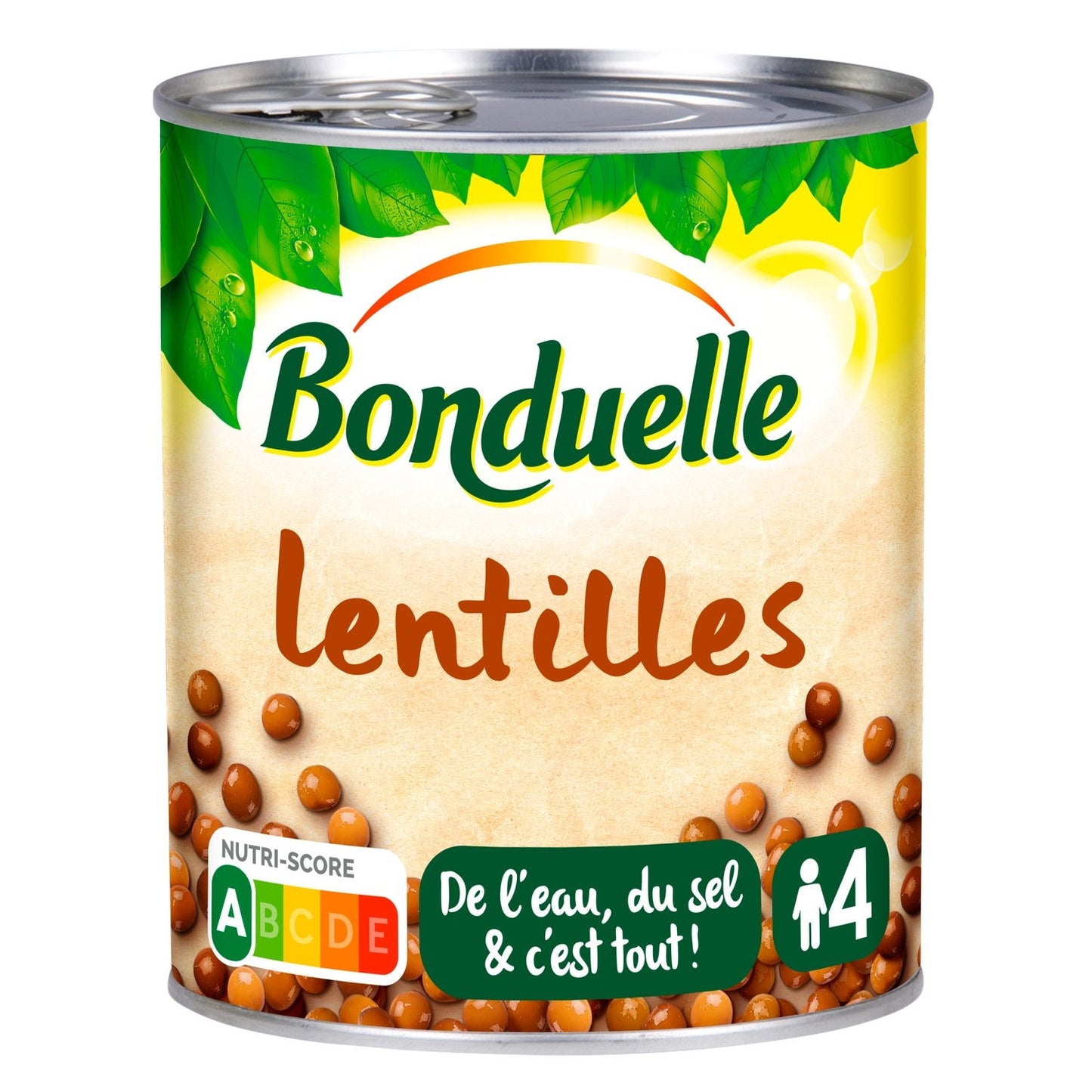 Lentilles Jus Nature BONDUELLE la boite de 530g