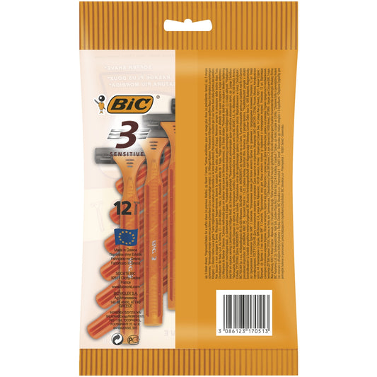 BIC Sensitive 3-Blade Disposable Razors