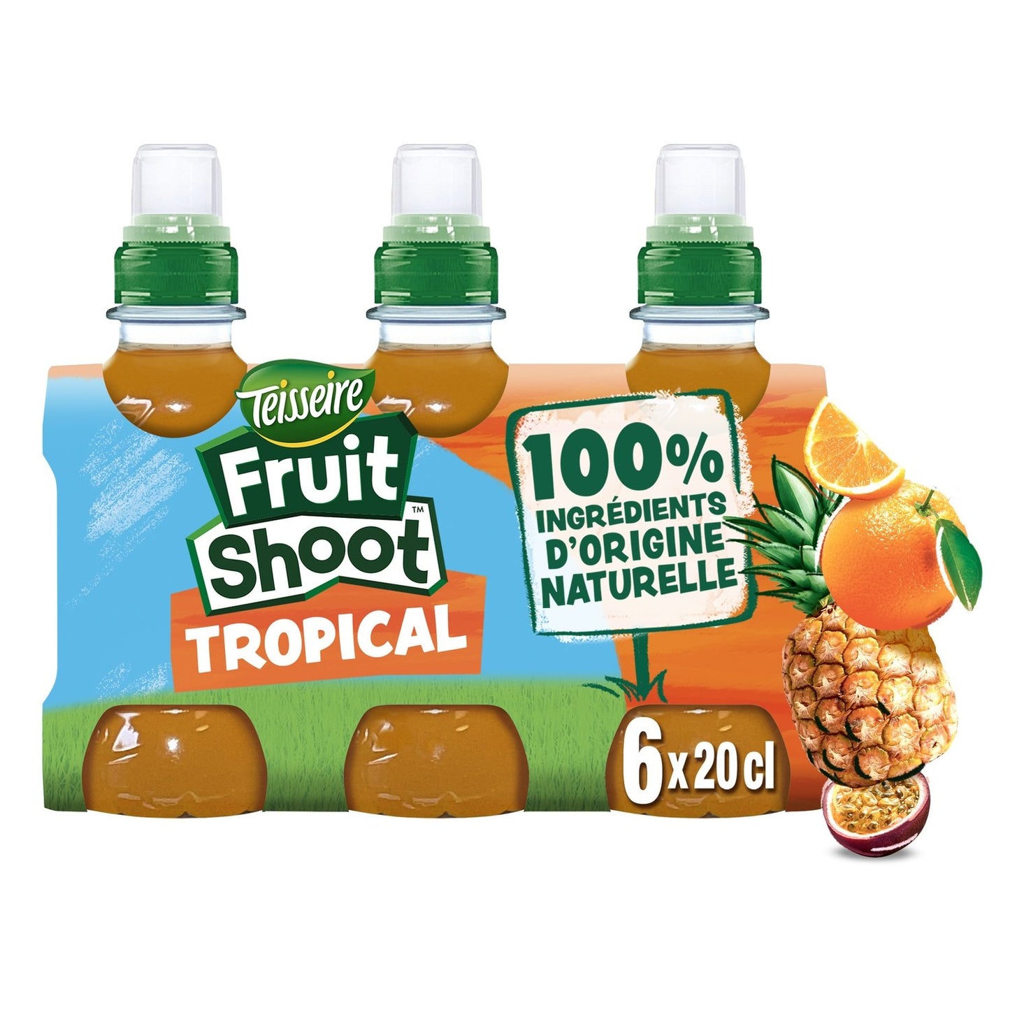 Boisson Fruit Shoot Tropical TEISSEIRE le pack de 6 bouteilles de 20cL