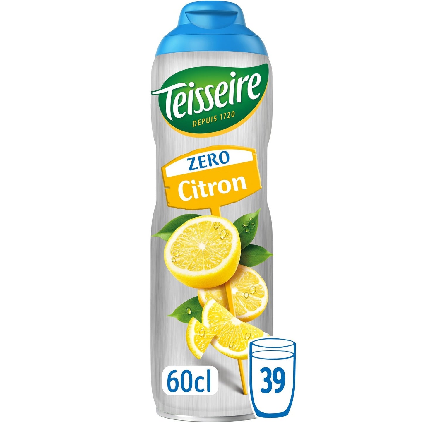 Sirop Citron Zéro Sucres TEISSEIRE la bouteille de 60cL