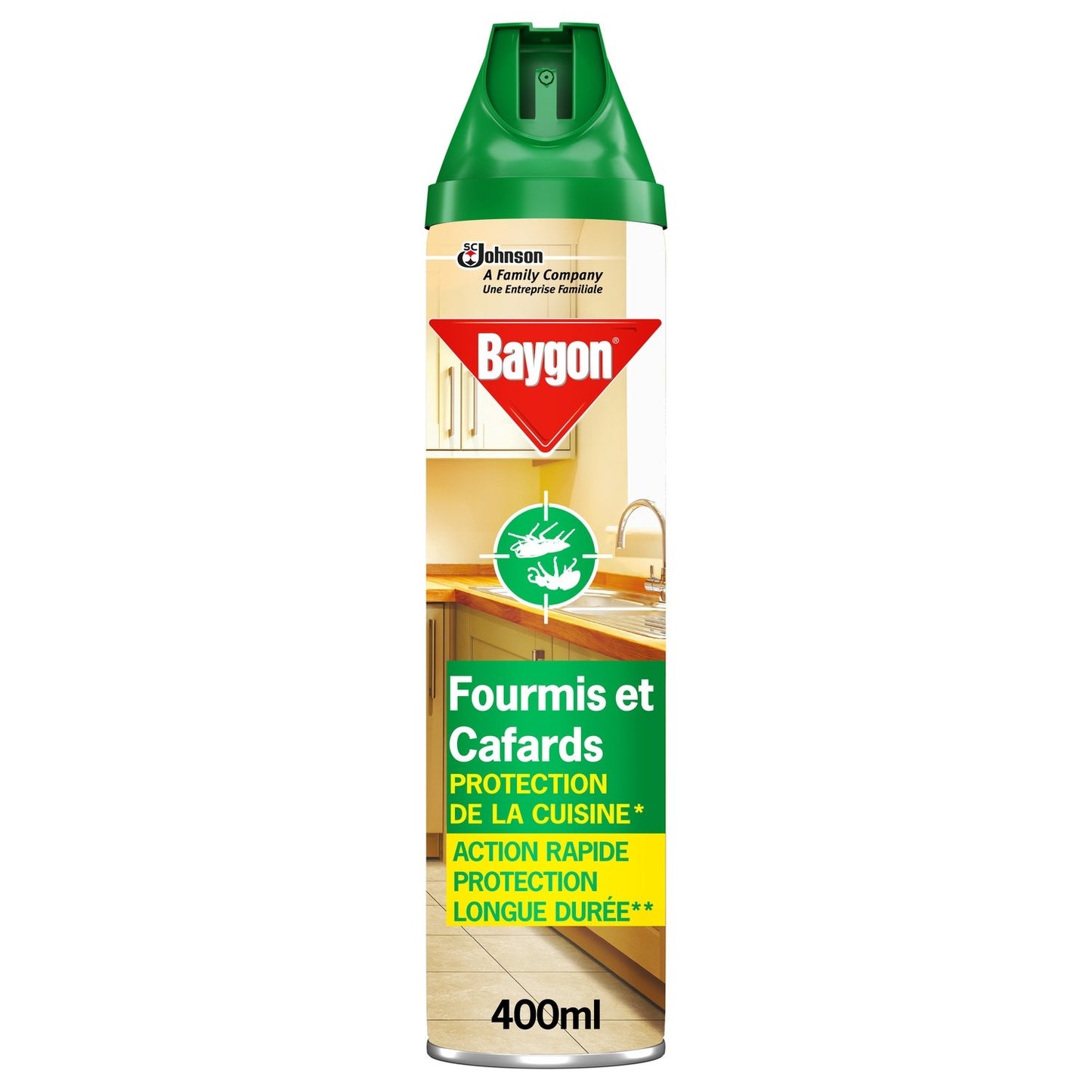 Anti-Rampants Spray Fourmis et Cafards Action Rapide Protection Longue Durée BAYGON le spray de 400mL