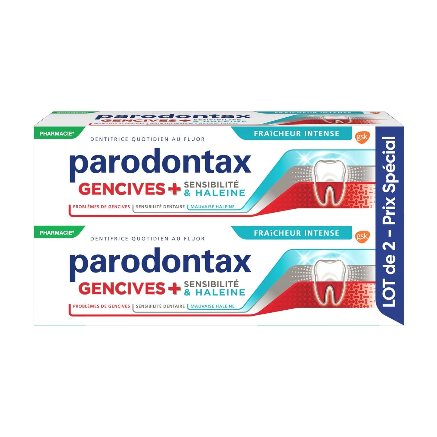 Dentifrice Gencives Sensibilité et Haleine Fraîche Prévient et Arrête le Saignement des Gencives PARODONTAX