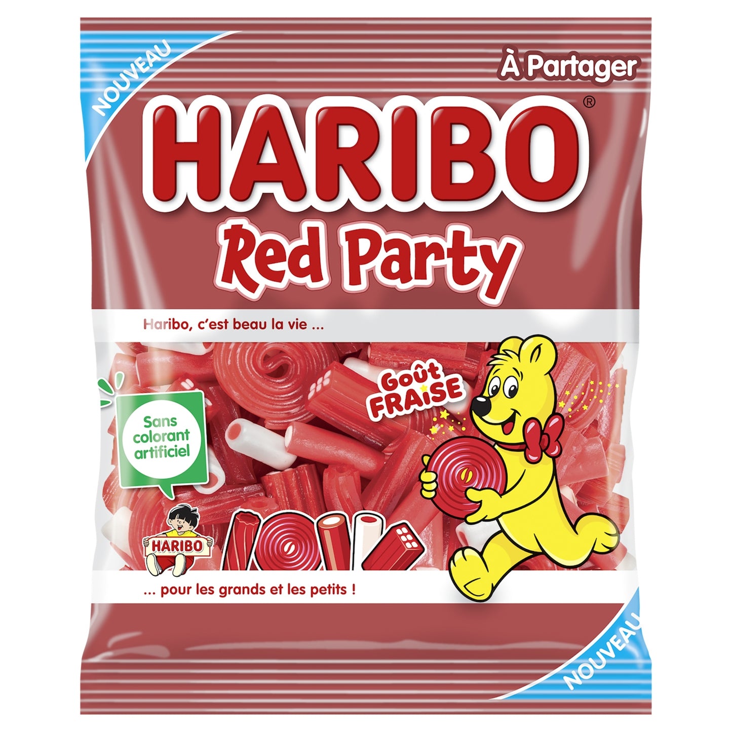 Bonbons Goût Fraise Red Party HARIBO