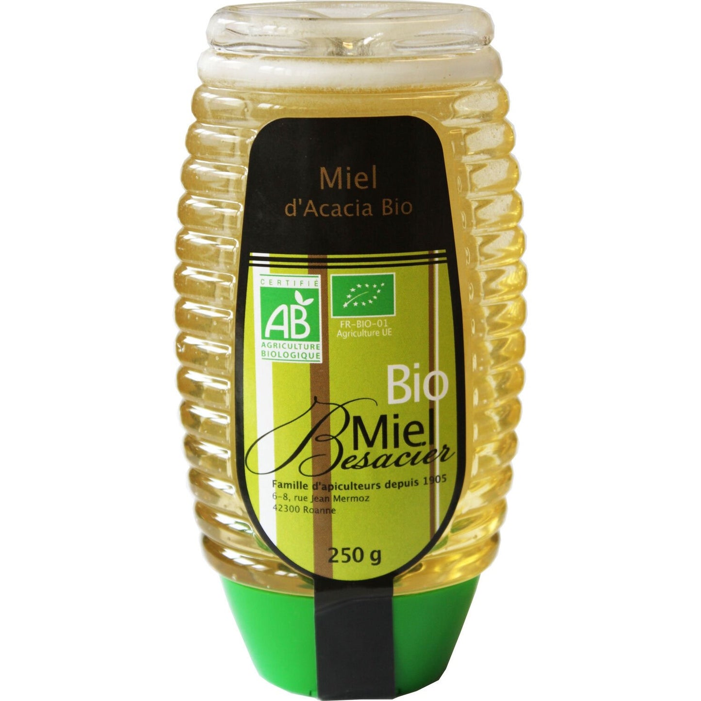 Miel d'Acacia Bio MIEL BESACIER le flacon de 250g