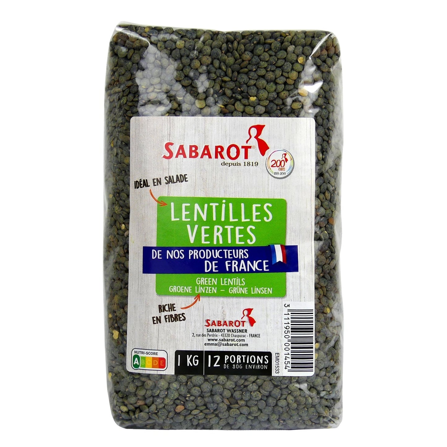 Lentilles Vertes SABAROT