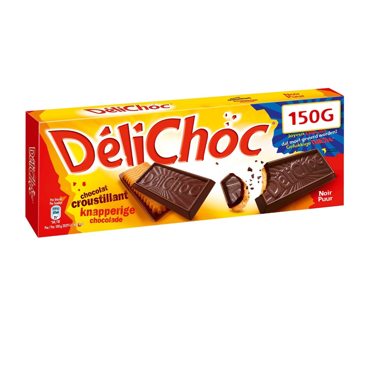 Biscuits Chocolat Noir DELICHOC 150g