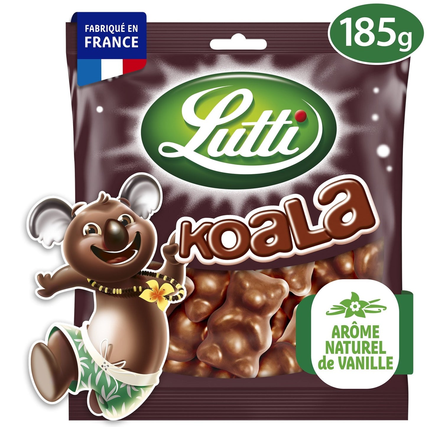 Bonbons Koala Lait Guimauve au Chocolat au Lait LUTTI Le sachet de 185G