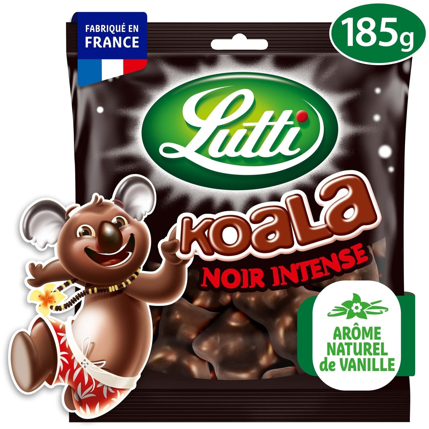 Bonbons Koala Chocolat Noir LUTTI le sachet de 185g