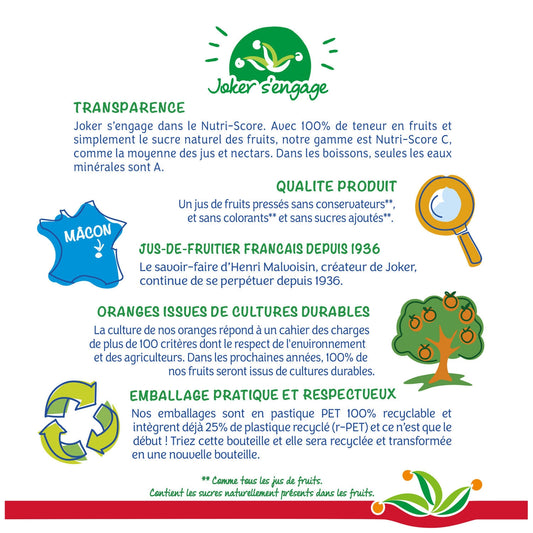 JOKER Orangensaft ohne Fruchtfleisch ohne Zuckerzusatz