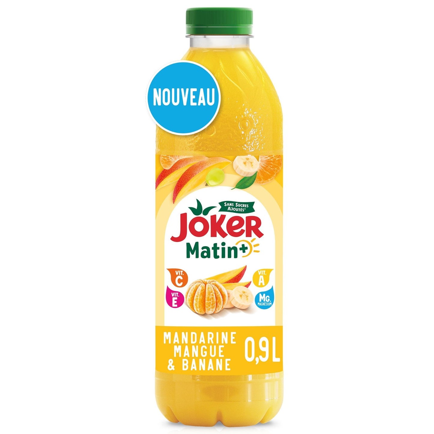 Jus de Fruits Matin+ Mandarine Mangue et Banane JOKER la bouteille de 90cL