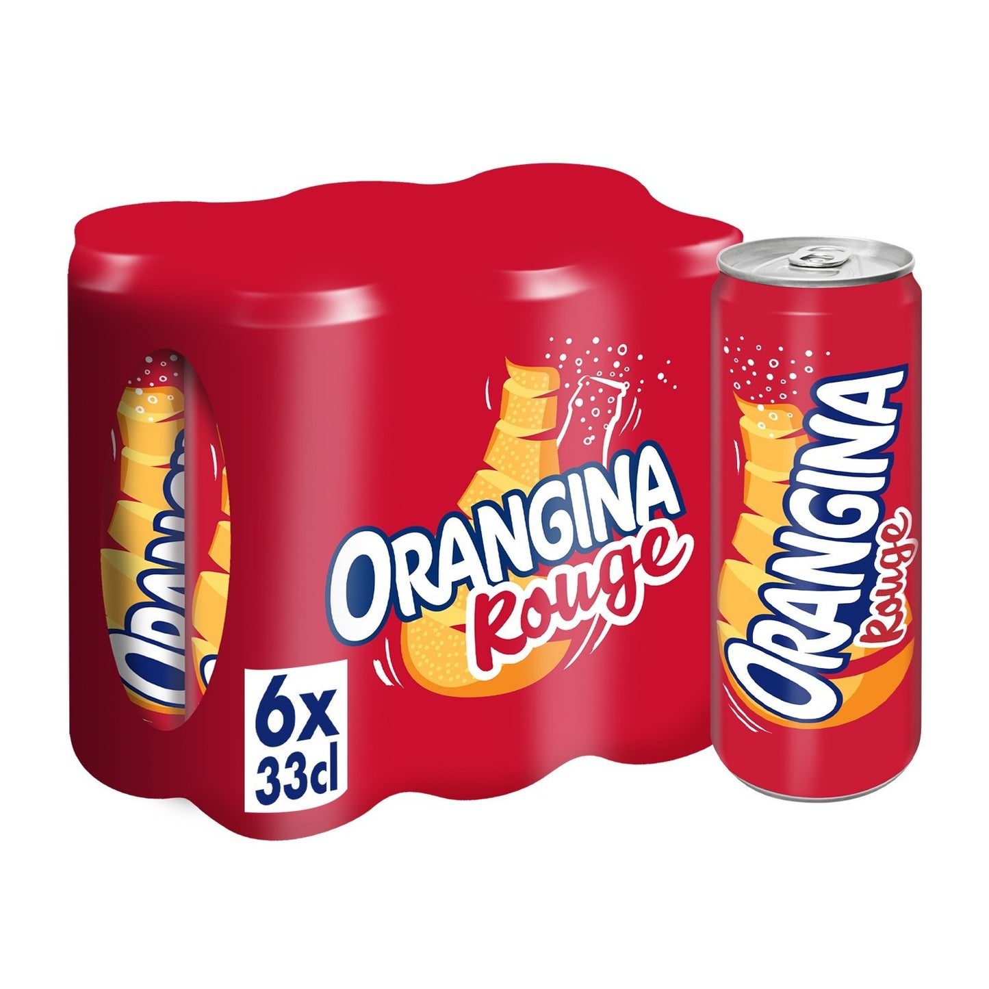 Soda à l'Orange Sanguine ORANGINA le pack de 6 canettes de 33cl