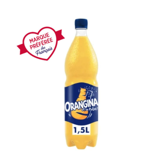 Orangenlimonade und ihr ORANGINA-Fruchtfleisch