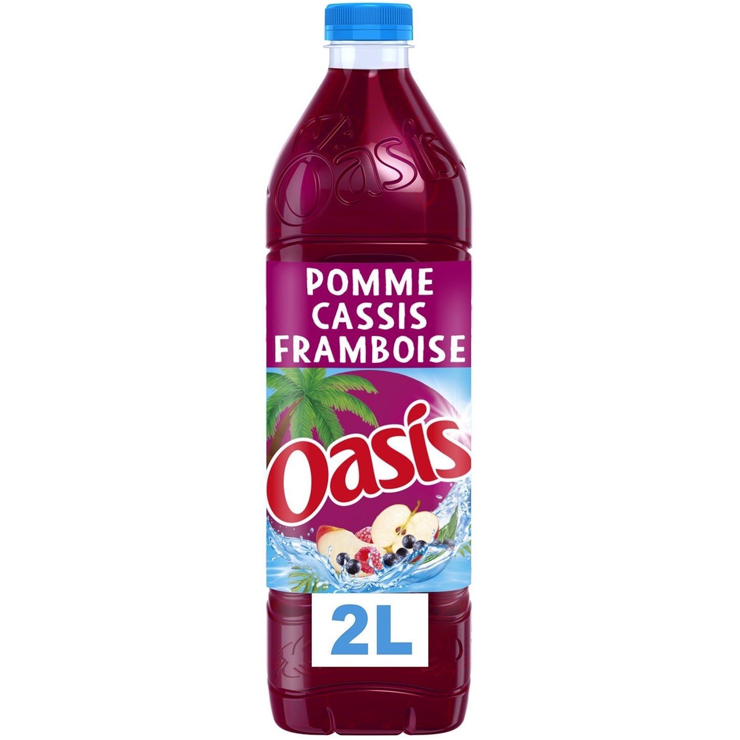 Boisson aux Fruits Pomme Cassis et Framboise OASIS la bouteille de 2L