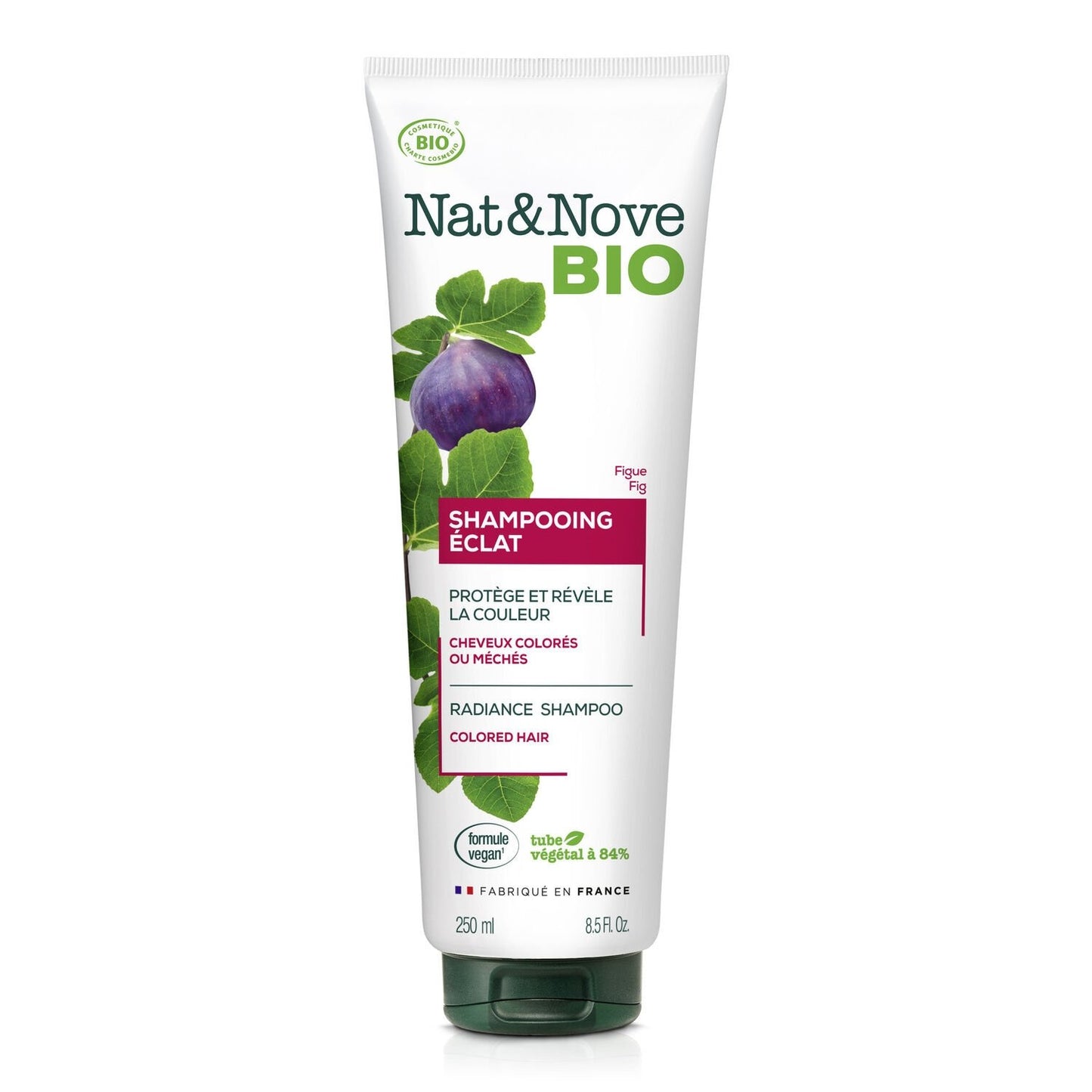 Shampoing Éclat Cheveux Colorés Ou Méchés Figue Bio NAT&NOVE BIO le tube de 250mL