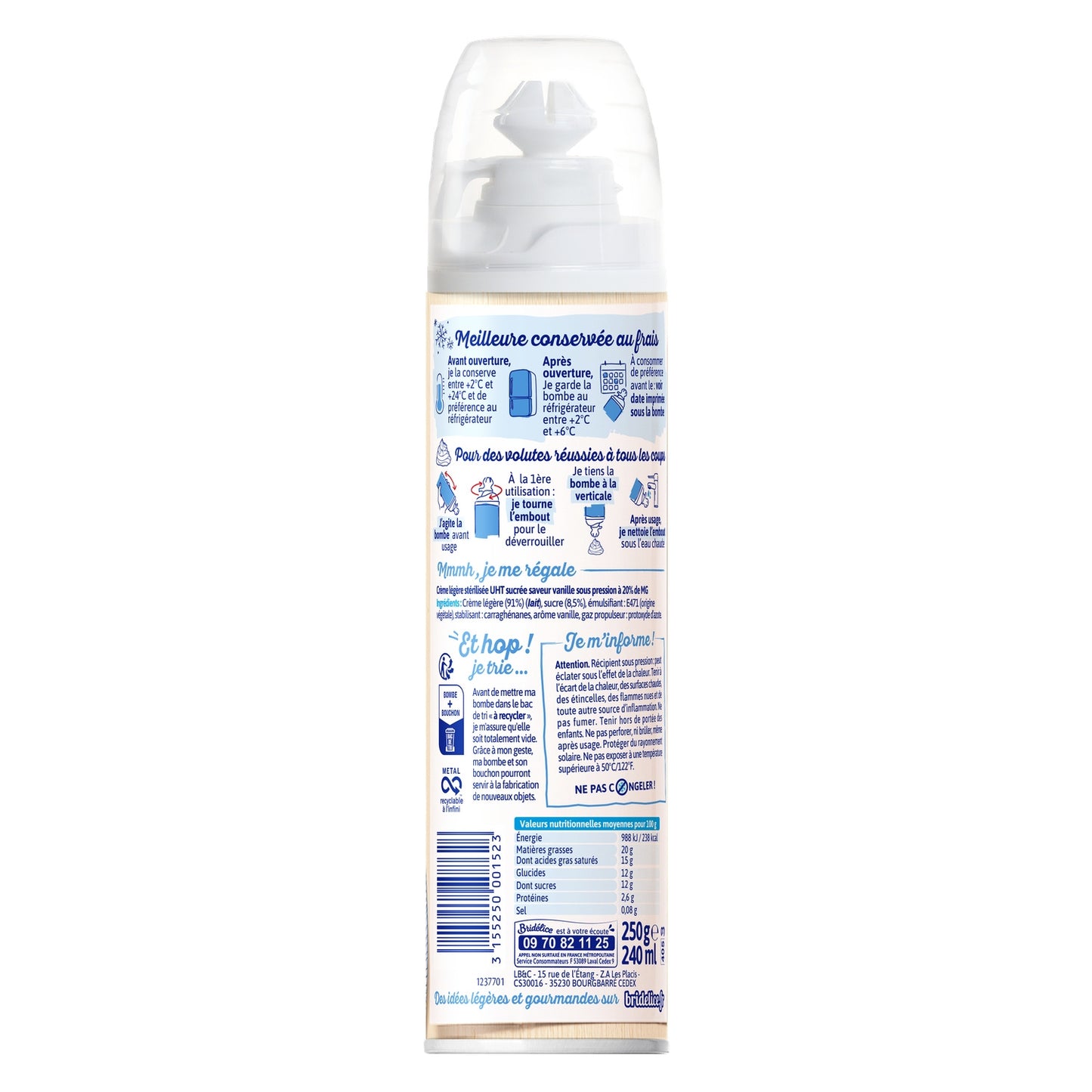 Crème Fouettée Légère BRIDELICE