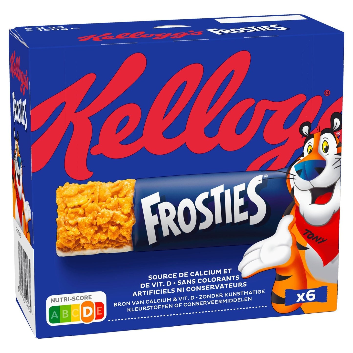 Barres Céréales Frosties Céréales au Lait KELLOGG'S les 6 barres de 25g