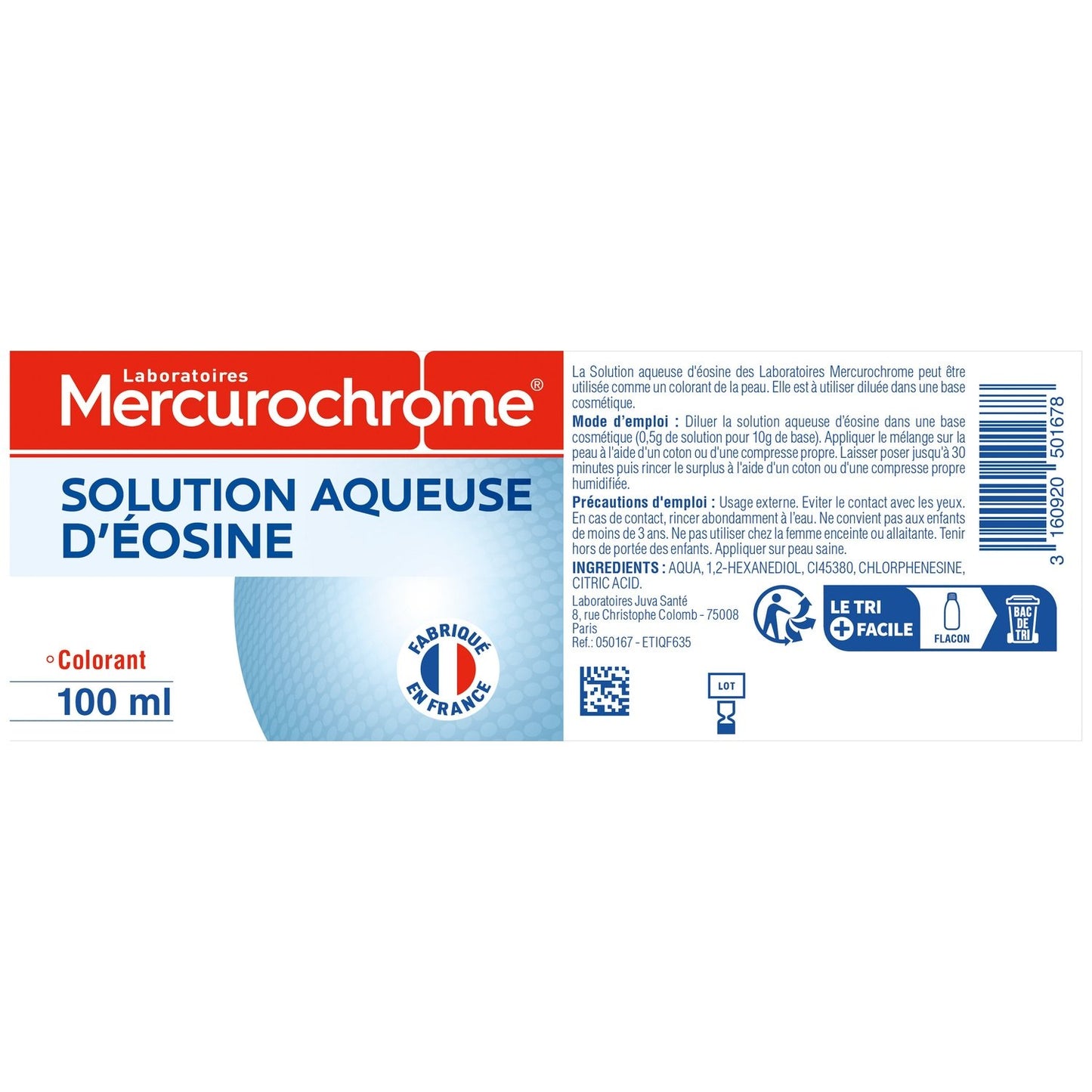 Désinfectant Solution Aqueuse d'Eosine MERCUROCHROME