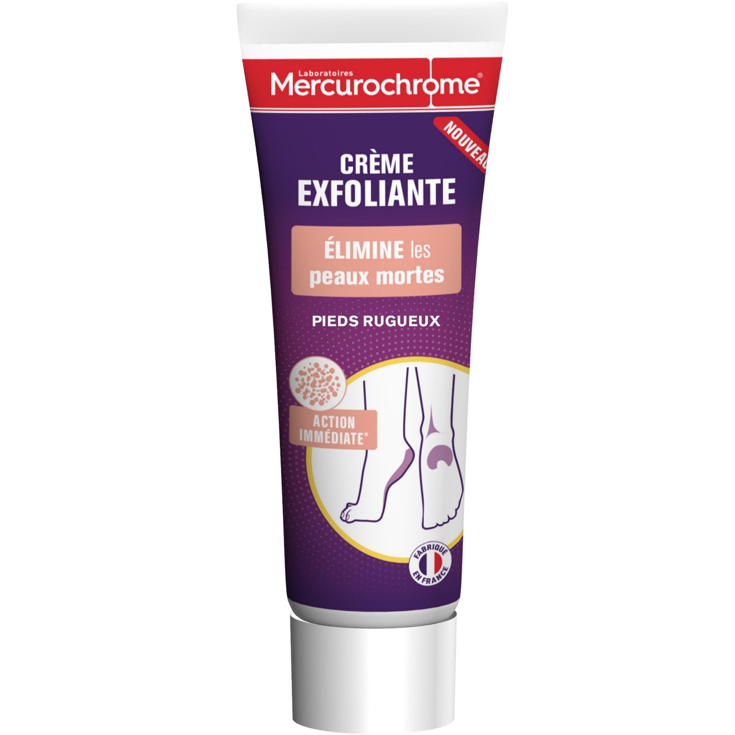 Crème Pieds Rugueux Exfoliante Élimine Peaux Mortes Action Immédiate MERCUROCHROME