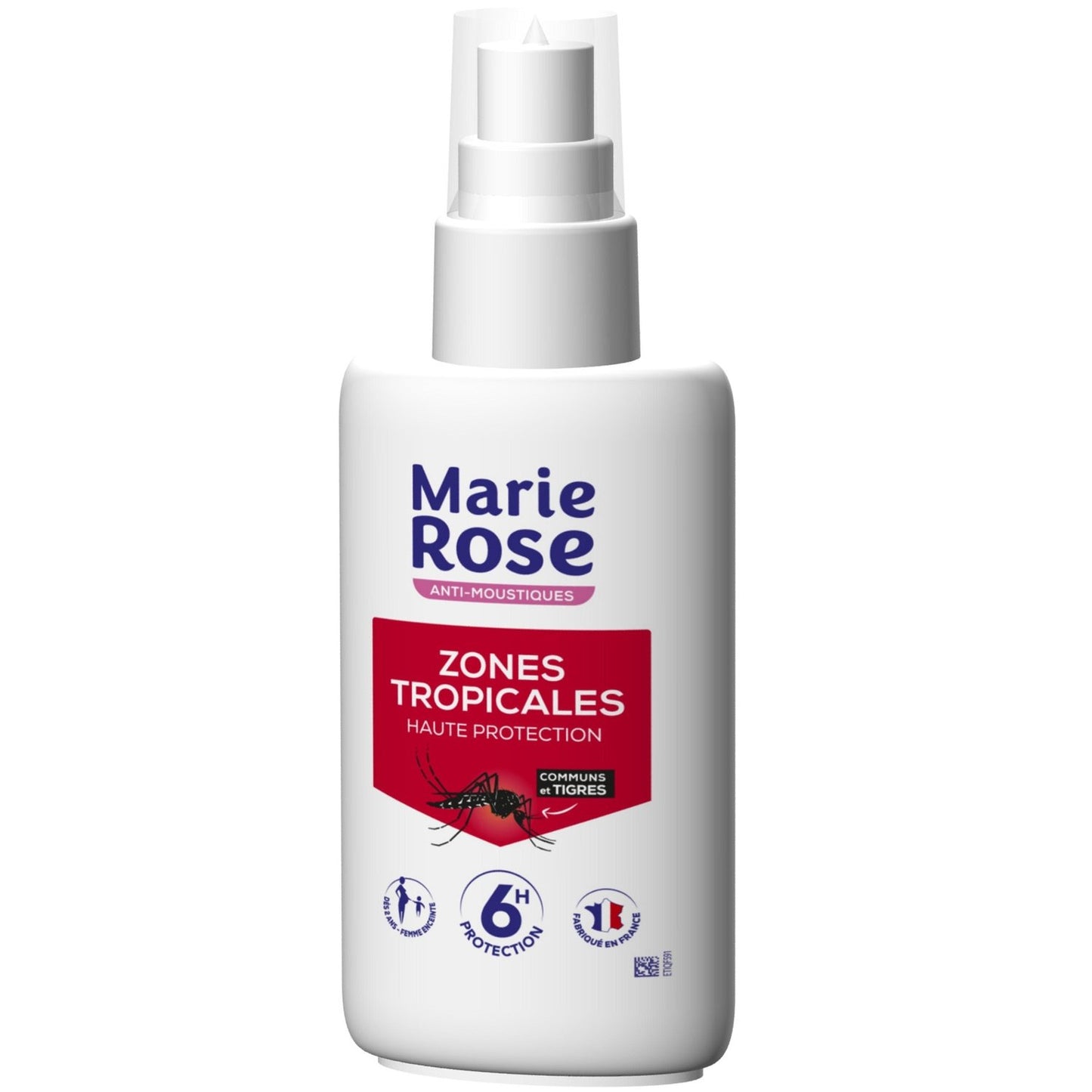 Anti-Moustiques Spray Répulsif Haute Protection Zones Tropicales Efficacité 6h MARIE ROSE le spray de 100mL