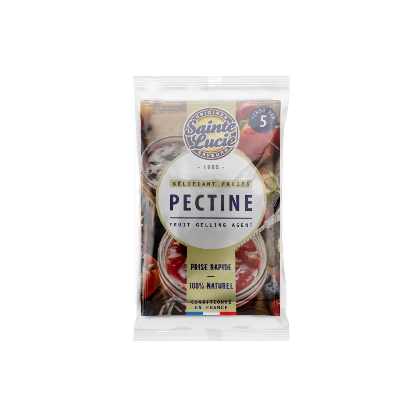 Gélifiant Fruits Pectine 100% Naturel SAINTE LUCIE le paquet de 5 sachets
