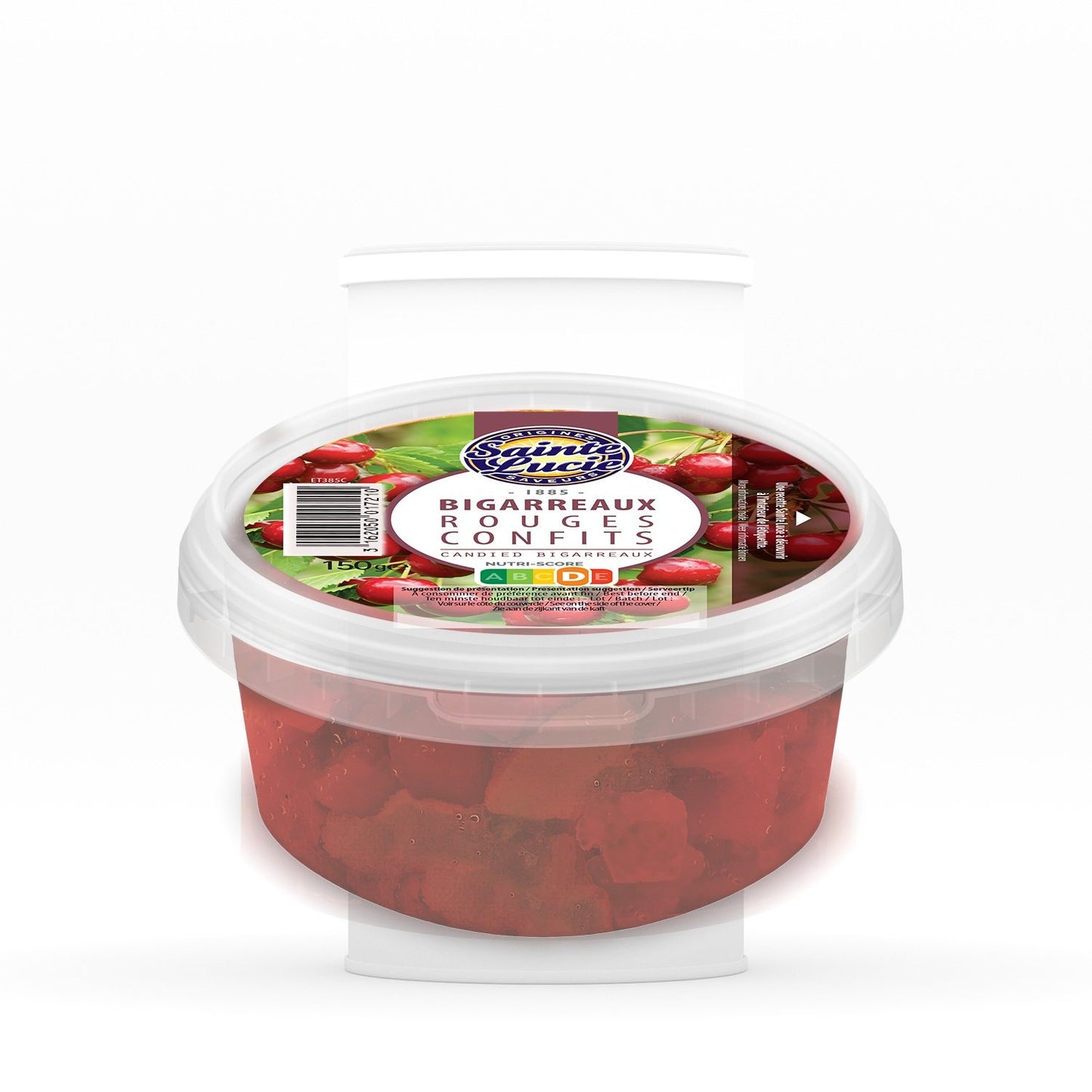Bigarreaux Rouges Confits SAINTE LUCIE le pot de 150g