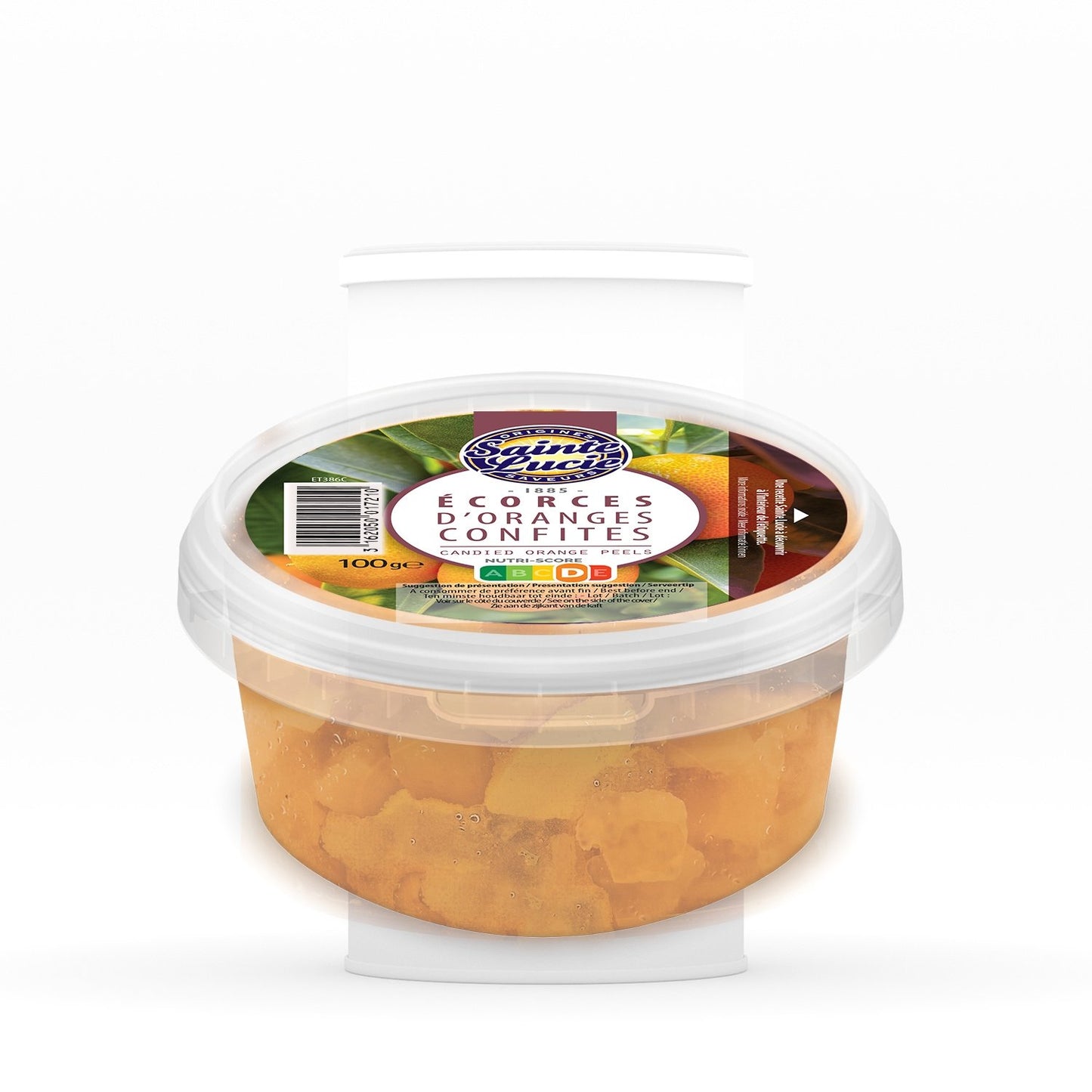 Ecorces d'Oranges Confites SAINTE LUCIE le pot de 100g
