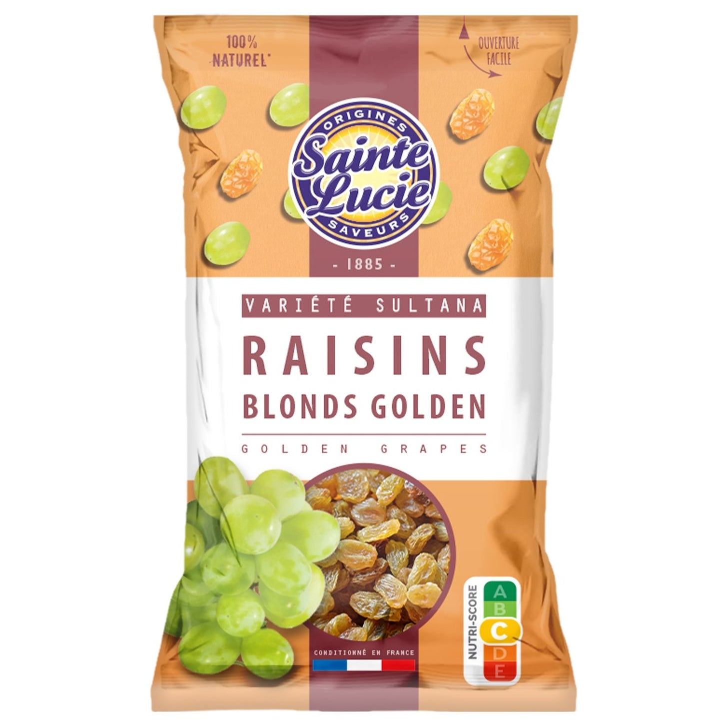 Raisins Blonds Golden SAINTE LUCIE le sachet de 125 g